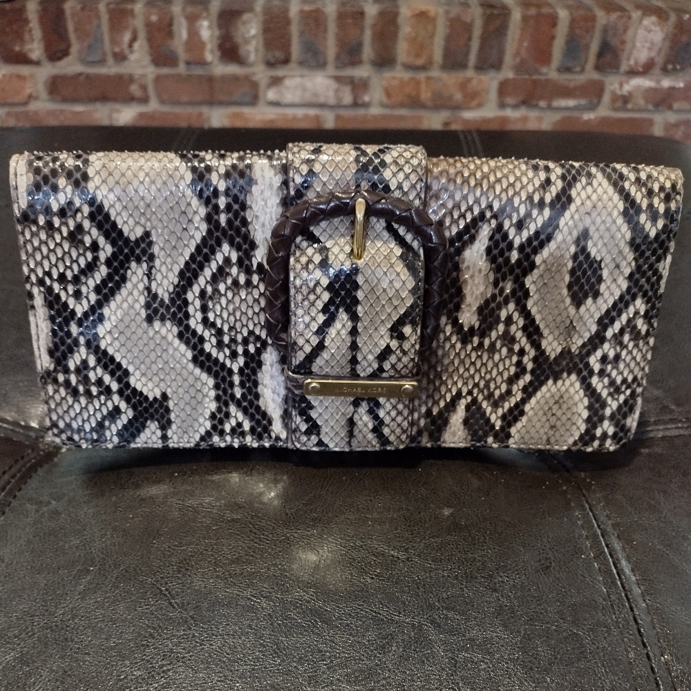 Michael Kors Genuine Snakeskin Clutch